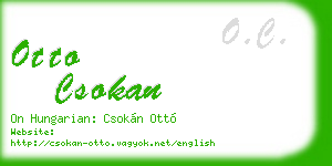 otto csokan business card
