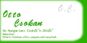 otto csokan business card